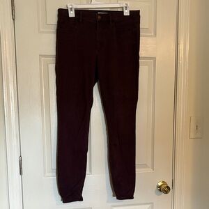 LOFT Maroon Skinny Dress Pants